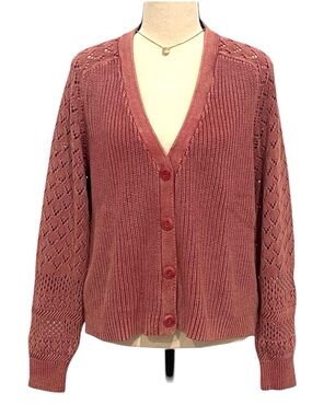 Sundance | Dusty Rose Button-Up Cardigan Sz MP